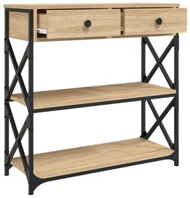VidaXL Τραπέζι Κονσόλα Sonoma Δρυς 75 x 28 x 75 εκ. Επεξεργασμένο Ξύλο
