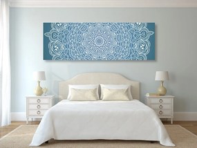 Διαλογισμός εικόνας Mandala σε μπλε φόντο - 150x50