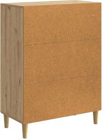 vidaXL Πλαϊνό γραφείο Artisan Δρυς 66 x 34,5 x 90 εκ