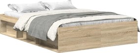 vidaXL Πλαίσιο Κρεβατιού Sonoma Δρυς 120 x 190 εκ. Small Double