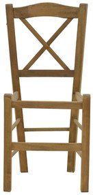 Καρέκλα καφενείου Santorini χιαστή καρυδί ξύλο 42x40x89εκ