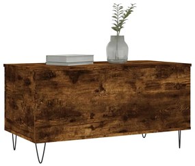 vidaXL Τραπεζάκι Σαλονιού Καπνιστή Δρυς 90x44,5x45 εκ. Επεξ. Ξύλο