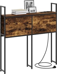 vidaXL Κεφαλάρι Αποθήκης με Σταθμό Φόρτισης Καπνιστή δρυς