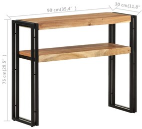 vidaXL Τραπέζι Κονσόλα 90 x 30 x 75 εκ. από Μασίφ Ξύλο Ακακίας