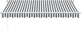 vidaXL Τέντα Πτυσσόμενη Ανθρακί και Λευκή 3,5x2,5μ. Ύφασμα / Αλουμίνιο