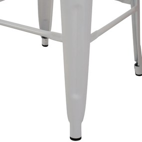 ΣΚΑΜΠΟ ΜΠΑΡ ΜΕΤΑΛΛΙΚΟ MELITA-PRO HM8642.41 ΣΕ ΛΕΥΚΟ ΜΑΤ 43x43x78Υεκ. (1 Τεμμάχια)