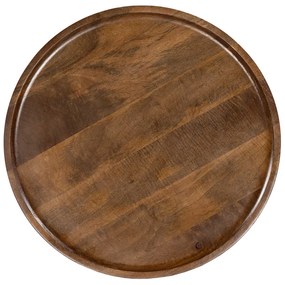PENCIL 87 COFFEE TABLE ΦΥΣΙΚΟ ΜΑΥΡΟ 87x87xH45cm - 04-0956