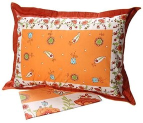 Σετ Σεντόνια Cotton Feelings εμπριμέ 4675 Orange Μονό (160x260)