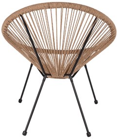 ΠΟΛΥΘΡΟΝΑ ACAPULCO Τ. ΦΩΛΙΑ ΜΕΤΑΛΛΟ ΜΑΥΡΟ ΜΕ TWISTED WICKER HM5871.01 70x73x79 εκ.