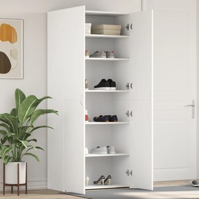 vidaXL Ντουλάπι Υποδημάτων Λευκό 80x35.5x180 εκ Επεξεργασμένο Ξύλο
