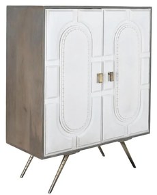 Σκευοθήκη DKD Home Decor Γκρι Χρυσό Λευκό Ορείχαλκος Ξύλο από Μάνγκο (93 x 41 x 114 cm)