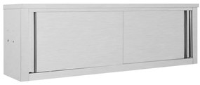 vidaXL Ερμάριο Τοίχου με Συρόμενες Πόρτες 150x40x50 εκ. Ανοξ. Ατσάλι