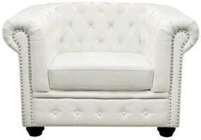 ΠΟΛΥΘΡΟΝΑ T.CHESTERFIELD POLINA HM3011.02 PU ΛΕΥΚΟ ΜΑΤ 110x90x73Y εκ.