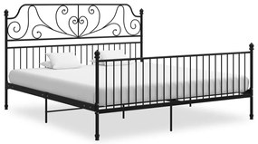 vidaXL Πλαίσιο Κρεβατιού Μαύρο 200 x 200 εκ. Μέταλλο
