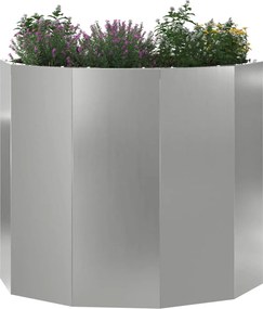vidaXL Γλάστρα Ασημί 60 x 60 x 50 εκ Επικαλυμμένος Χάλυβας