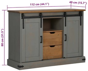 SIDEBOARD HALDEN 2 ΣΥΡΟΜΕΝΕΣ ΠΟΡΤΕΣ ΓΚΡΙ 112X40X80 CM 4018431