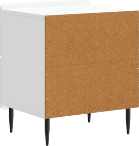 vidaXL Κομοδίνο Λευκό 43 x 34,5 x 49,5 εκ Επεξεργασμένο Ξύλο