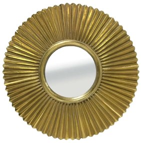 Καθρέπτης Τοίχου Sol 11-0286 50x50x3,5cm Gold-Antique Glass,Polyresin