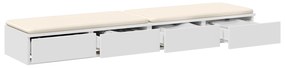 vidaXL Συρτάρια Κρεβατιού Λευκό 150x36,5x16,5 εκ Επεξεργασμένου Ξύλου