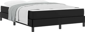 vidaXL Σκελετός Κρεβατιού με στρώμα Μαύρο 140 x 200 cm ύφασμα