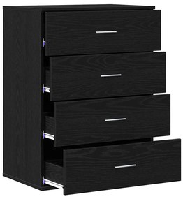 vidaXL Πλαϊνό γραφείο Μαύρη δρυς 60 x 39 x 80 εκ Επεξεργασμένο ξύλο