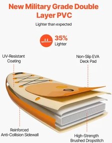VEVOR Inflatable Stand Up Paddle Board 3.53m Sup Surfboard with Paddle Accessory