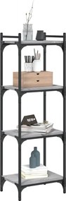 vidaXL Βιβλιοθήκη 4 Επιπέδων Γκρι Sonoma 40x30x120 εκ. Επεξεργ. Ξύλο