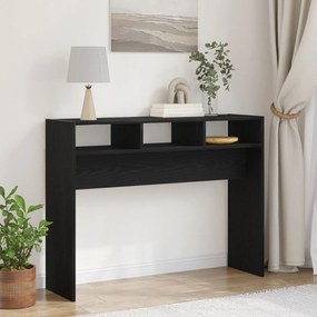 Κονσόλα Μαύρη Δρυς 105x30x80 εκ. Φτιαγμένη από ξύλο