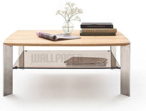 Τραπεζάκι Σαλονιού Μασίφ Καφέ 120x70x41