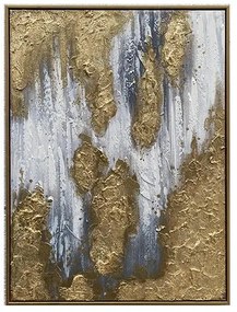 ΠΙΝΑΚΑΣ ΚΑΜΒΑΣ ΠΟΤΑΜΙ ΛΕΥΚΟΣ - ΧΡΥΣΟΣ 60x80x3.5cm