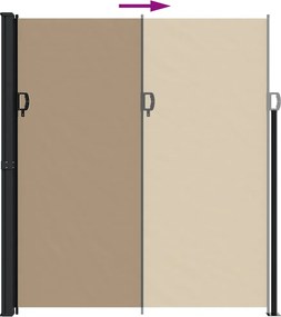 vidaXL Σκίαστρο Πλαϊνό Συρόμενο Taupe 220 x 600 εκ.