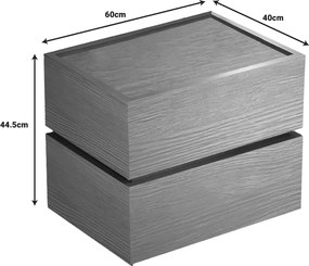 Κομοδίνο Sonlen pakoworld mdf σε oak απόχρωση 60x40x44.5εκ