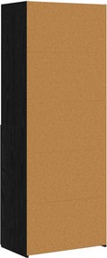 vidaXL Βιβλιοθήκη Μαύρη δρυς 30 x 42.4 x 185.2 εκ.