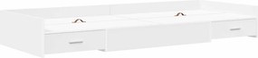 vidaXL Σκελετός Κρεβατιού Λευκό 75 x 190 cm Επεξεργασμένο ξύλο