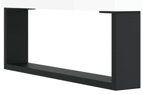 vidaXL Ραφιέρα Γυαλιστερή Λευκή 103,5 x 35 x 70 εκ. από Επεξεργ. Ξύλο