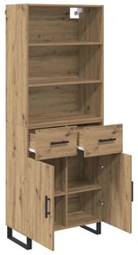 vidaXL Highboard Artisan Oak 69,5 x 34 x 180 εκ. Επεξεργασμένο ξύλο