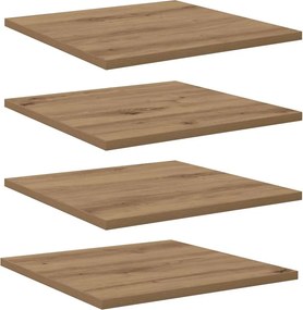 vidaXL Ράφι Βιβλίων 3 επιπέδων 4 pcs 40 x 40 x 1,5 cm Καφέ