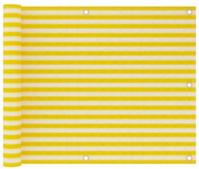 Διαχωριστικό Βεράντας Κίτρινο / Λευκό 75 x 300 εκ. από HDPE