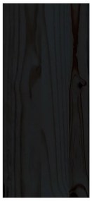 Κάβα Κρασιών Μαύρη 56 x 25 x 56 εκ. από Μασίφ Ξύλο Πεύκου - Μαύρο