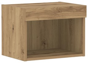 vidaXL Ντουλάπες με LED Φώτα 2 τεμ Καφέ Δρυς 40x30x30 εκ
