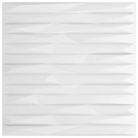 Πάνελ Τοίχου 12 Τεμ. Σχέδιο Πέτρας Λευκά 50x50 εκ. 3 μ² από EPS - Λευκό