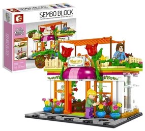 Σετ Κατασκευών DIY με Τουβλάκια - Ανθοπωλείο