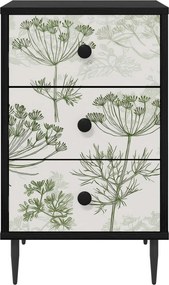 vidaXL Κομοδίνο GOTHA 2 τμχ. Μαύρη Δρυς 36 x 33 x 61 εκ.
