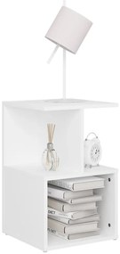 vidaXL Κομοδίνο Λευκό 35 x 35 x 55 εκ. από Επεξ. Ξύλο