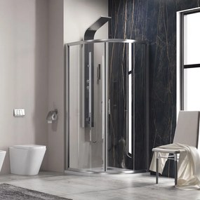 KARAG STOCKBATHROOM Καμπίνα ημικυκλική με διάφανο κρύσταλλο FLORA 200 KARAG 80x80x190cm R500 KARAG-5206836531038