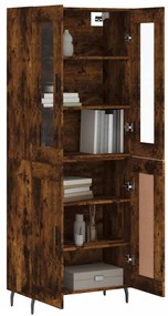 vidaXL Ντουλάπι Καπνιστή Δρυς 69,5x34x180 εκ. από Επεξεργασμένο Ξύλο