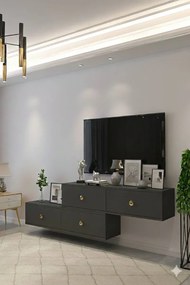 Stewehome Σετ 2 τεμαχίων επιτοίχια μοντέρνα βάση τηλεόρασης 120x30x30 cm