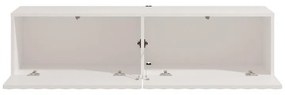 Έπιπλο τηλεόρασης ANTIBES 128 2K2V Λευκό - Λευκό ματ 128x42x32εκ. 128x42x32 εκ.
