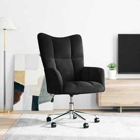 vidaXL Πολυθρόνα Relax Μαύρη Βελούδινη