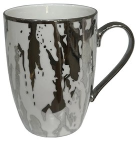 CHIC C ΚΟΥΠΑ NEW BONE CHINA ΛΕΥΚΟ SILVER D8,3xH10,5cm - 028833 - 028833